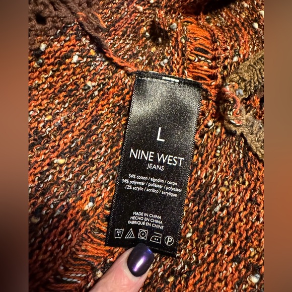 Nine West Autumn Color Cardigan Wrap - Picture 6 of 7